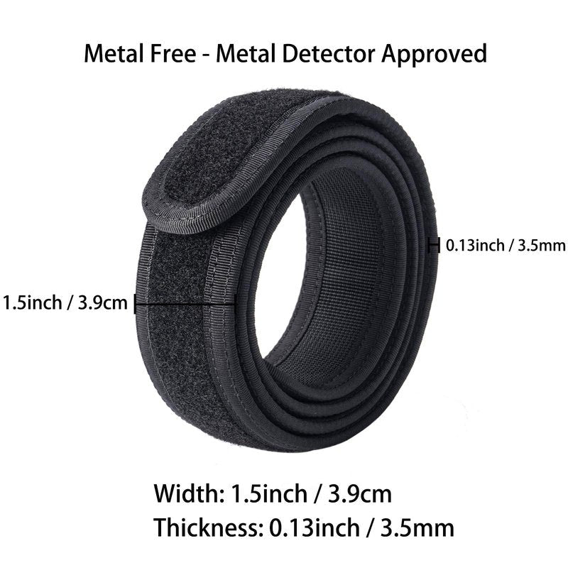 Vianyer 1.5" Inner Belt Loop Liner Belt for Tactical/Duty Outer Belt No Scratch No Metal Buckleless Mechanics Belt M