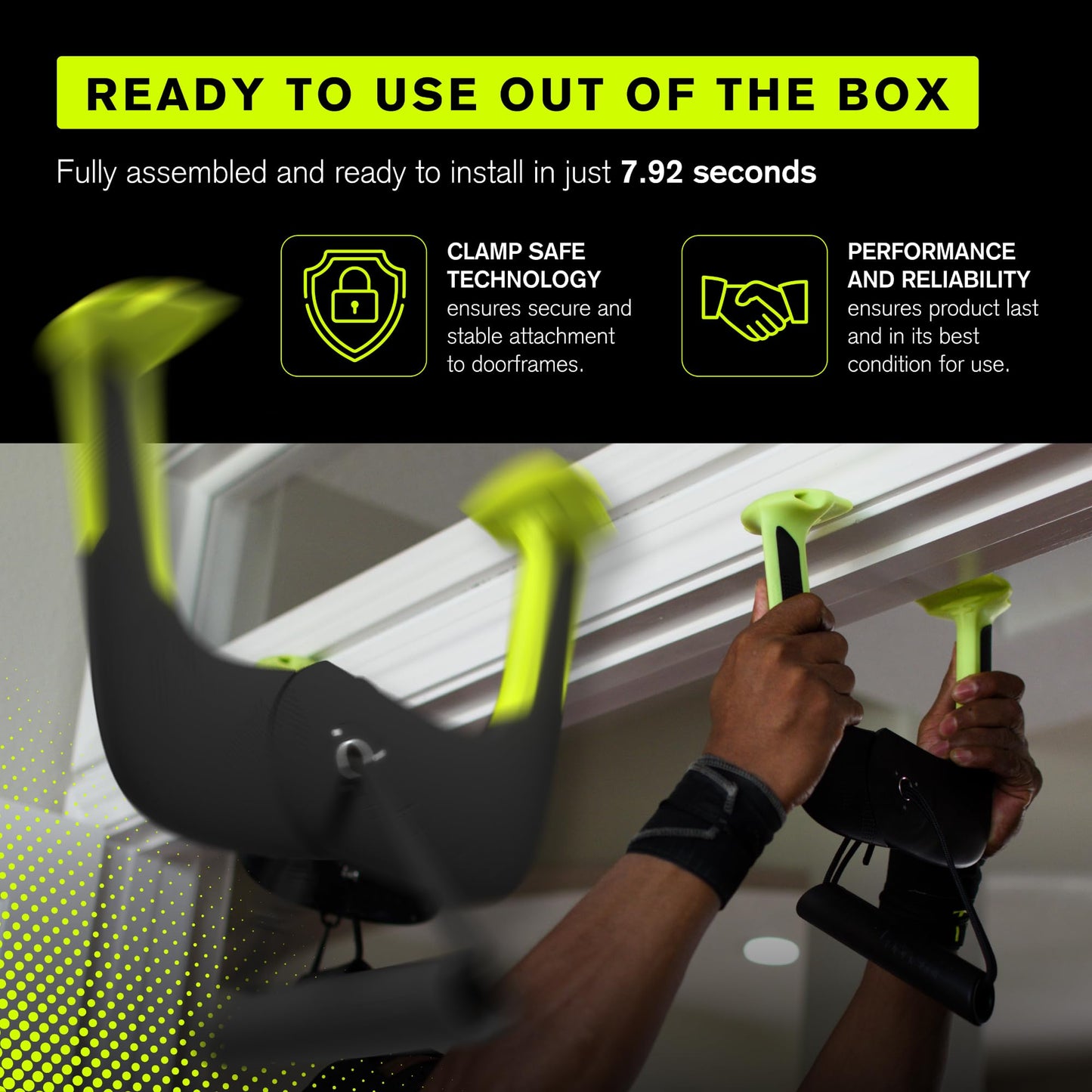 Duonamic Eleviia: World’s Best Portable Pullup Bar | Doorway Pull Up Bar For Home, Workplace or Travel | Exercise and Transform Yourself on Your Own Terms | Safe and Most Portable Way to Exercise