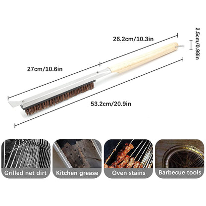 Pizza Oven Brush - Pizza Stone Brush, Pizza Oven Accessories, Cleaning Brush, Pizza Stone Cleaner, Pizza Oven Tools, Outdoor Cooking Tool, Grill Utensils