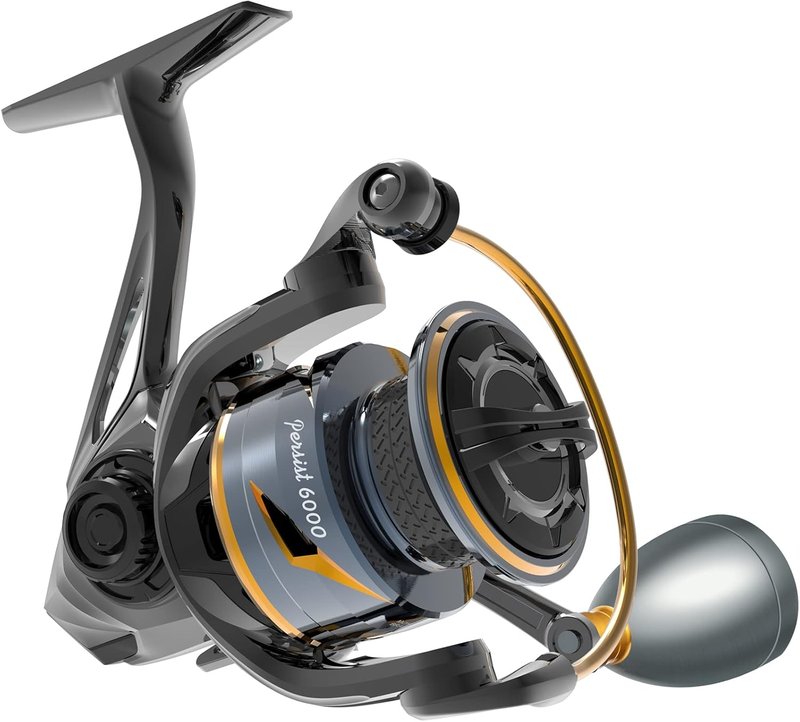 Tempo Persist Spinning Reel - Ultra Smooth Fishing Reel for Saltwater & Freshwater | 30.9 LBs Max Drag, Aluminum Body