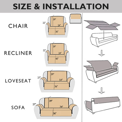 Cmfshape Halloween Skidproof Sofa Cover-Festival Sofa Slipcover with Elastic Straps-Easy Fit Slip Cover-Patchwork Washable Furniture Protector for Pets and Kids(Sofa,Black&Orange)