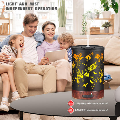 Essential Oils Diffuser,Aromatherapy Diffuser,Birthday for Women Mom Grandma,Metal Cool Mist Humidifier with 7 Colors Lights Waterless Auto Off Air Diffusers (Dragonfly)