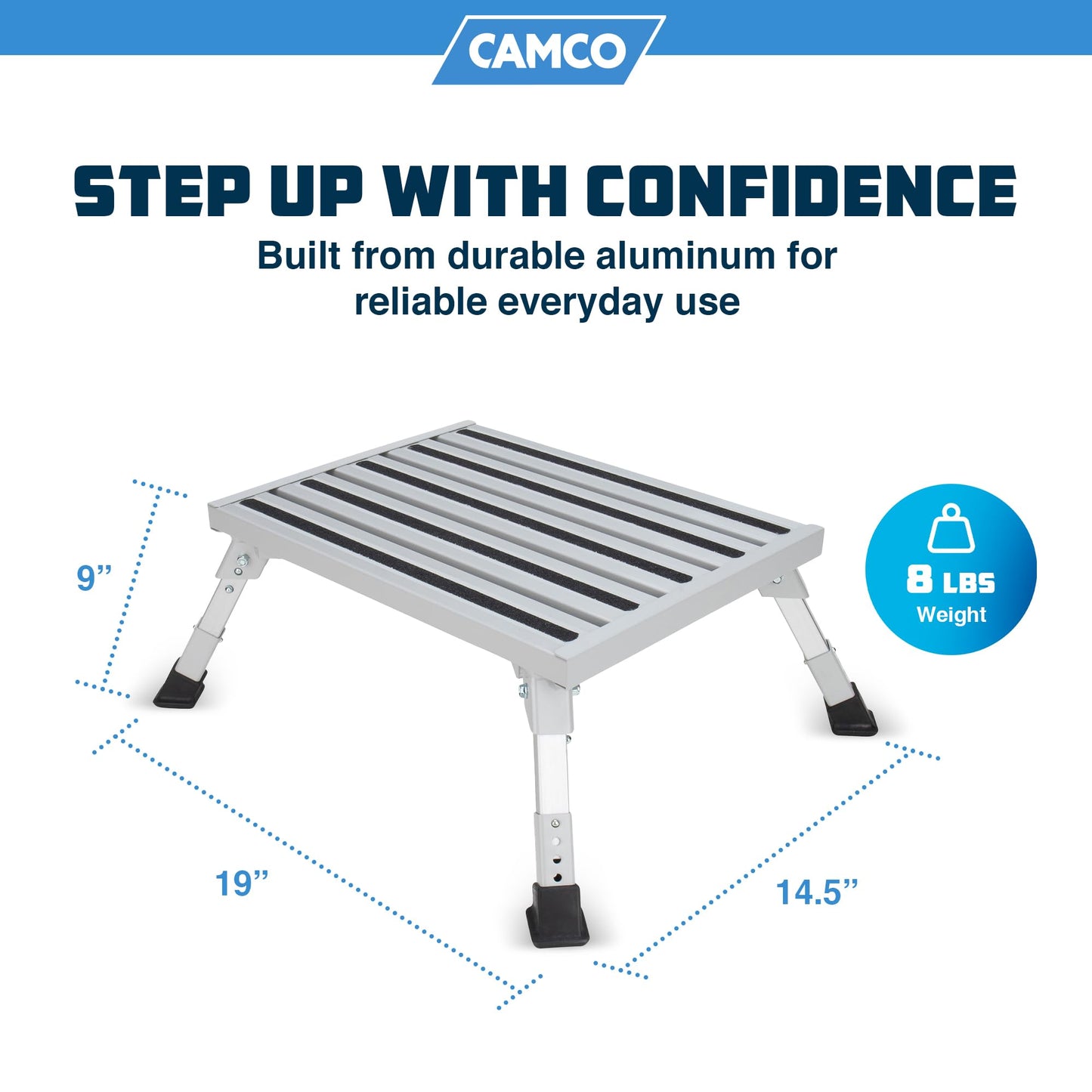 Camco Adjustable Height RV Step Stool (43676)