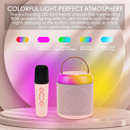 Birthday Gifts for 3, 4, 5, 6, 7, 8, 9, 10, 11, 12 Year Old Toys Girls Boys, Christmas Stocking Stuffers,Karaoke Machine for Kids Teens Adults, Portable Bluetooth Speaker with Wireless Microphone