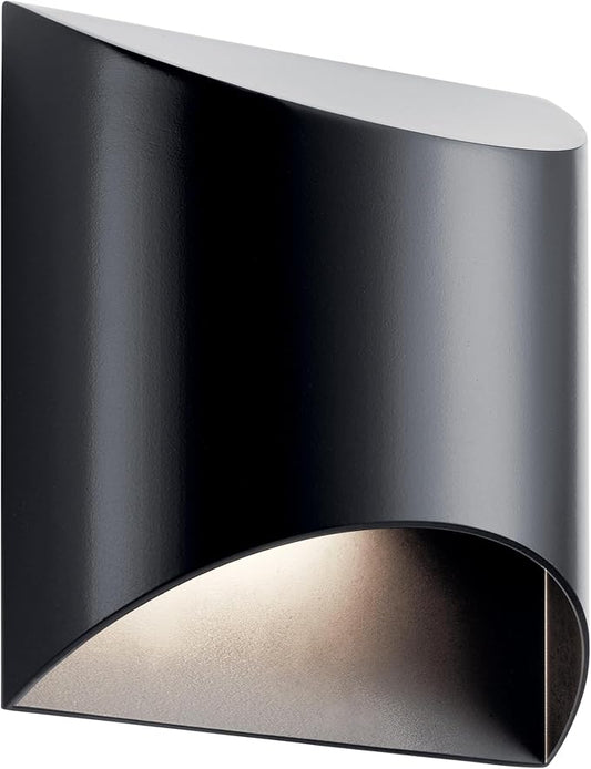 Kichler 49278BKLED Wesley Outdoor Wall Sconce, 1-Light 10 Watts, Black