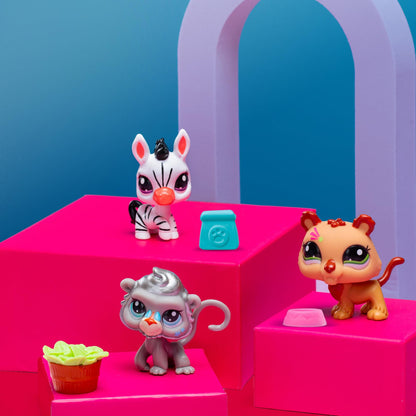 Littlest Pet Shop Series 2 Pet Trio Tube Zoo Pets | Each Pet Trio Tube Contains 3 LPS Mini Pet Toys 1 Accessory 1 Collector Card And 1 Virtual Code | Collectable Toys For Girls And Boys