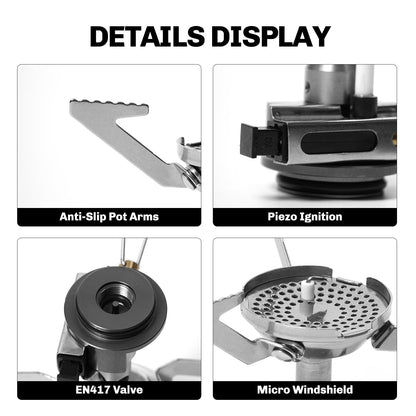 Fire-Maple Backpacking and Camping Stove Series | Outdoor Propane Camp Cooking Gear | Portable Pot/Jet Burner | Ideal for Hiking, Trekking, Fishing, Hunting Trips and Emergency Use (Greenpeak)