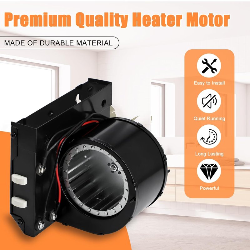 Heater Motor Assembly Replacement for Broan NuTone 655, 656, 658 | Blower Fan for Bathroom Exhaust