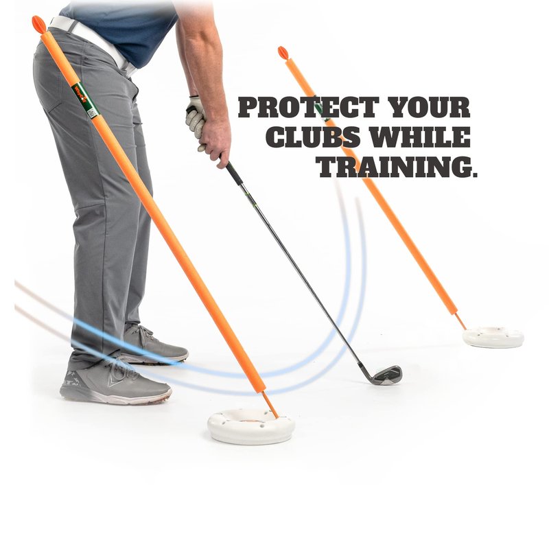 WHYGOLF Padded Golf Alignment Rods - Golf Alignment Sticks with Protective Padding, Create Golf Swing Trainer Angles Like Pro Trainers with Our Golf Training Tool