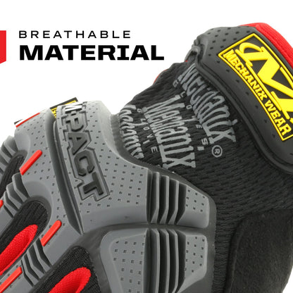 Mechanix Wear - M-Pact Work Gloves (Large, Black/Red)