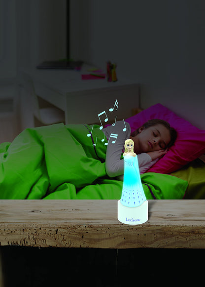 LEXIBOOK, Frozen Nightlight and Speaker for Children's Room, Colour Change, Soft Light, Battery Operated, White, NS01FZ