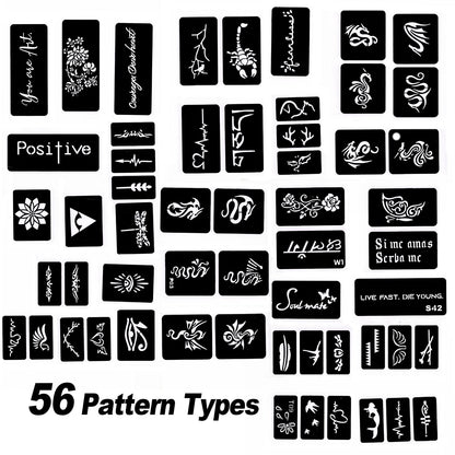 HAWINK Temporary Tattoo Markers for Skin, 10 Body Markers + 20 Large Tattoo Stencils for Kids and Adults, Dual-End Tattoo Pens Make Bold and Fine Lines ZYH2208001KIT