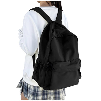 HYC00 School Backpack Womens, Causal Travel School Bags 14 Inch Laptop Backpack Rucksack Bag for Women Teenage Girls Boys Lightweight College Rucksack Water Resistant Bookbag Work Daypack, Black