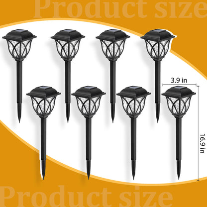 GIGALUMI Solar Lights Outdoor Waterproof, 6 Pack LED Solar Garden Lights, Outdoor Decorations, Garden Decor for Yard, Patio, Landscape, Planter, Walkway (Warm White)