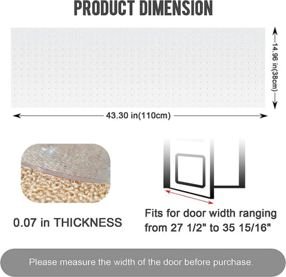 Uross Carpet Protector for Pets - 110CM Cat Protector for Doorway, Anti Scratch Under Door slip Cats Scratching Mat, Easy to Cut Plastic pad Scratch Stopper, Cat Scratch Guard