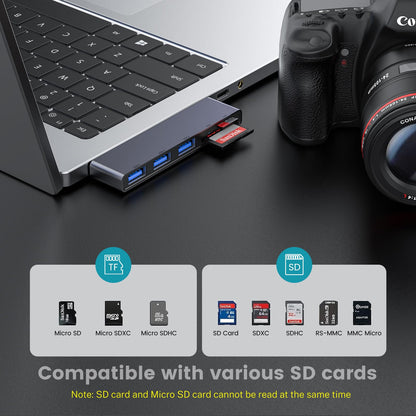 Fidioto USB Hub, 4-Port USB Splitter(1 * 3.0 Hub, 3 * 2.0 Hub) USB Splitter USB Expander for Laptop,Windows PC,Mac,Printer,Flash Drive,Mobile HDD, Notebook PC