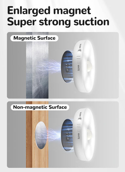 Homelist Motion Sensor Lights Indoor,6 Pack Wireless LED Rechargeable Magnetic Stick on Wall Night Light,Battery Operated USB Charging,Stair, Corridors, Closet, Kitchen Light Under Cabinets Puck Light
