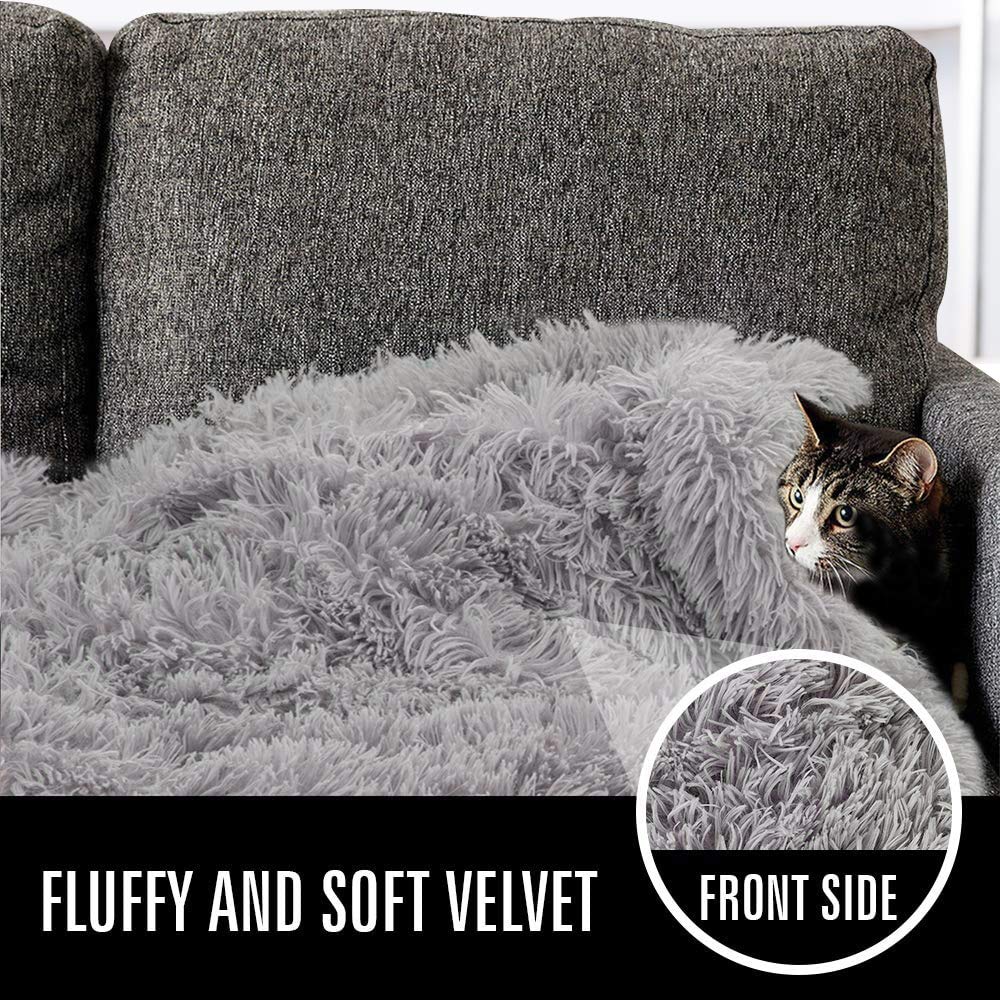 CHMMY Fluffy Dog Blanket, Soft Cat Blanket, Fleece Blanket, Washable Dog Blankets for Sofas, Soft Warm Mat for Pets, Dogs, Cats, Puppies 75 x 100 cm