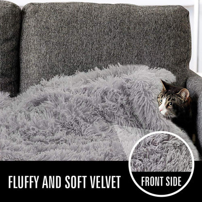 CHMMY Fluffy Dog Blanket, Soft Cat Blanket, Fleece Blanket, Washable Dog Blankets for Sofas, Soft Warm Mat for Pets, Dogs, Cats, Puppies 75 x 100 cm