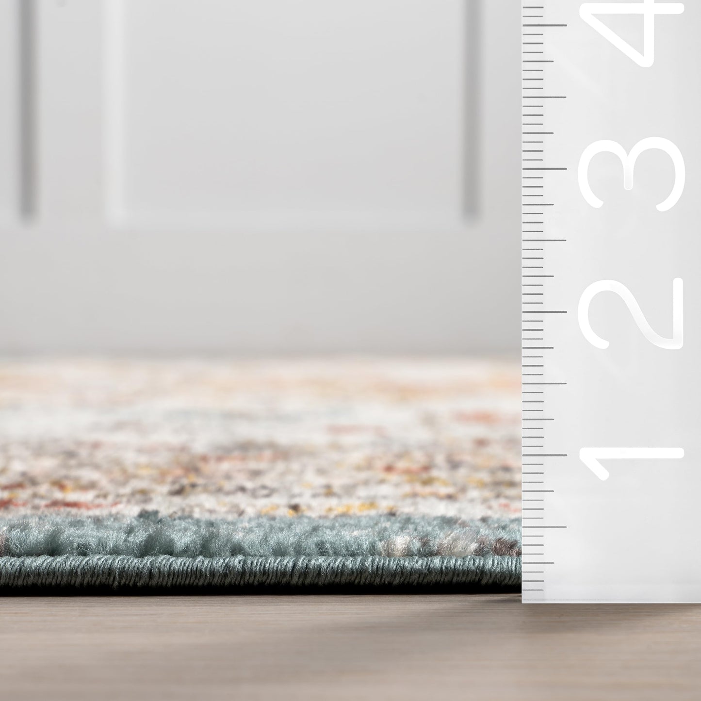 nuLOOM Performance Oriental Style Area Rug, Vintage Design, Durable, Easy to Clean, Justine Beige, Oval 4' x 6'
