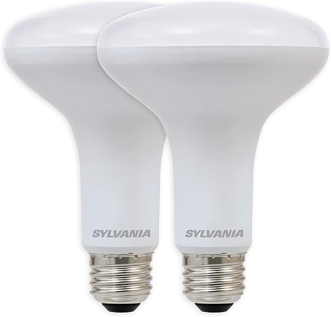 SYLVANIA LED Flood BR30 Light Bulb, 65W Equivalent Efficient 9W, 10 Year, 650 Lumens, Dimmable, 2700K, Soft White - 2 pack (73954)
