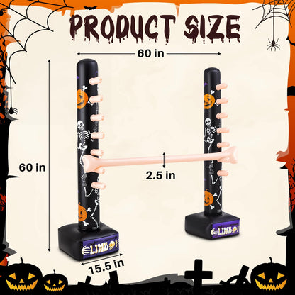 Threan Halloween Party Games Inflatable Limbo Game for Adults Easy Spooky Limbo Carnival Game Enhance Family Bonding for Indoor Outdoor Birthday Halloween Party Games Picnic Pool