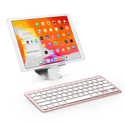 OMOTON Bluetooth Keyboard Compatible with iPad 10th Generation, iPad 10.2 (9th/8th/7th), iPad Pro 13/12.9/11 inch, iPad Air/Mini and More iOS Devices, White