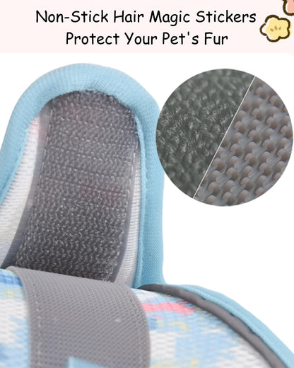 Aecllcea Dog Harness (Purple, S) - Jacquard Fabric, Easy Step-in, No Pull, Reflective Strip, Small Dog Harness and Leash Set