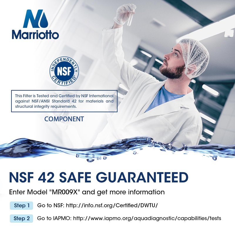 MARRIOTTO Replacement for GE RPWFE, RPWF (Built-in CHIP) Refrigerator Water Filter, Compatible with GFE28GELDS, PFE28KELDS, PFE28KYNFS, GFD28GELDS, GYE22HMKES, GFE28GYNFS, GFD28GYNFS, Pack of 1
