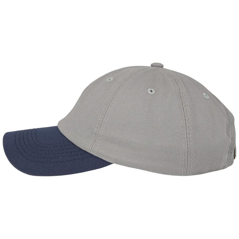 Vintage Classic Dad Hat Two Tone – 100% Cotton, Adjustable Metal Buckle Strap, Low-Profile Fit, Baseball Cap Unisex Grey Navy