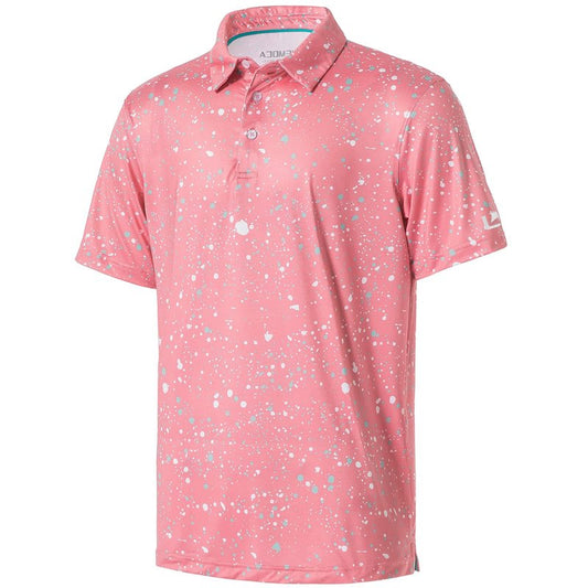 Ephemoca Men's Performance Dry Fit Golf Shirt, Quick-Dry Short Sleeve Polo, Moisture Wicking Red L