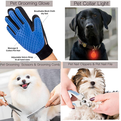 JiangWaveT Dogs Hair Trimmer, Dogs Shaver Clippers Grooming Kit - Low Noise Cordless Rechargeable Dog & Cat Horses Clippers, Heavy Duty, Quie