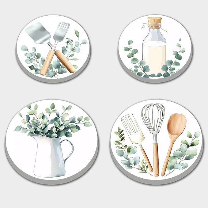 Kitchen Electric Stove Burner Covers，4 Pack Round Stove Burner Covers，8 Inches and 10 Inches，Gas Stove Burner Covers,Metal Stove Burner Cover，Dining Room Cooktop Decorative，Home Decor，Kitchen Decor
