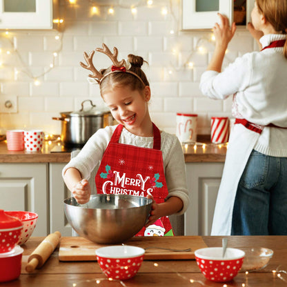 Nidoul Kid Girls Boys Apron, Adjustable Kitchen Cooking Chef Apron with Pocket for Cooking Baking Art Painting Gardening
