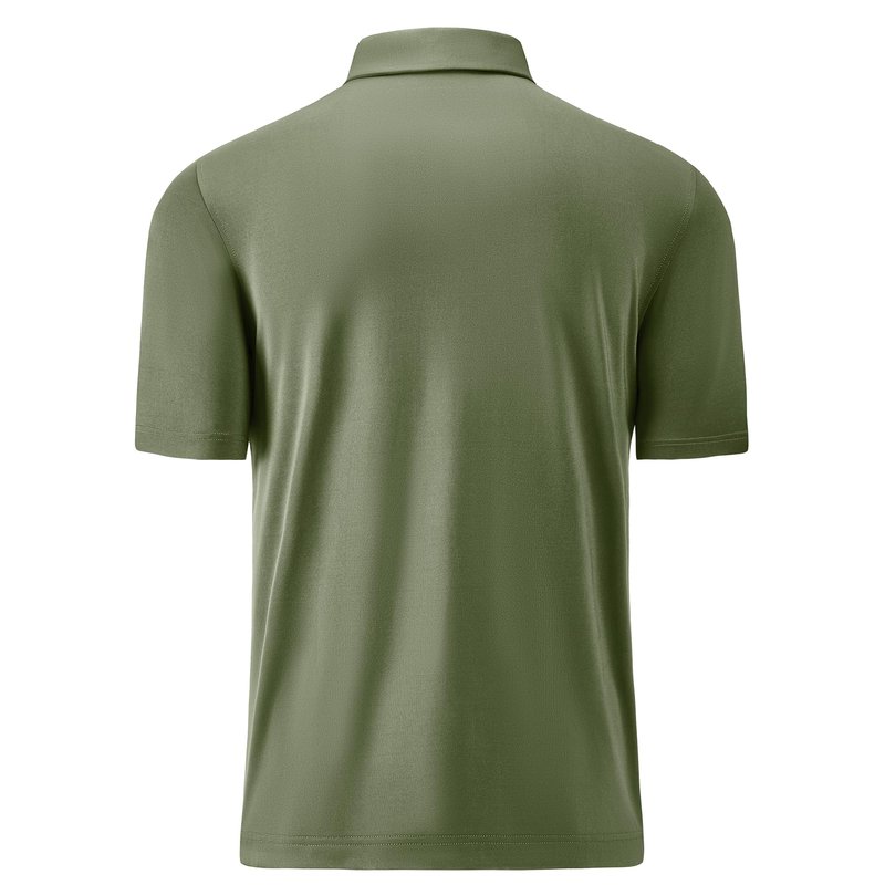 Golf Shirts for Men Dry Fit Moisture Wicking Performance Short Sleeve Collared Polo Shirts for Mens Casual Solid Tennis Golf Polo Shirts, XXL Olive Green