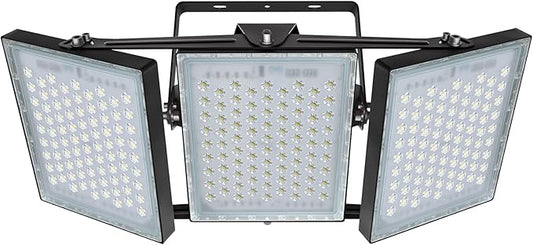 STASUN Flying Series Pro - LED Flood Light Outdoor, 450W 45,000 lumens Stadium Arena Lighting, IP66 Waterproof Exterior Commercial Floodlight, 6000K, 3 Adjustable Heads for Yards, Streets