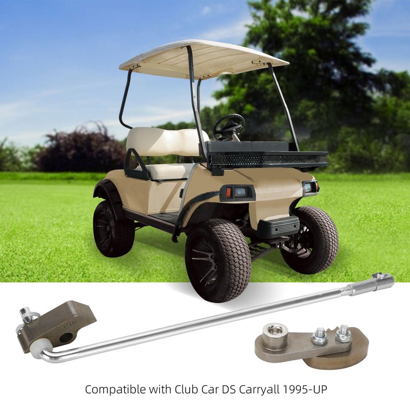 Roykaw Golf Cart Park Brake Latch Kit Replacement Compatible with Club Car DS/Carryall 1995-up Gas and Electric Vehicles, Contents Park Brake Rod and Pawl, OEM# 101187702, 10198501, 1017322