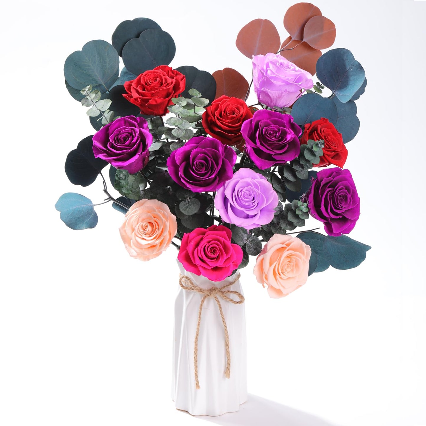 lovenfold Flowers for Delivery,Preserved Flowers Bouquets,Purple Rose Bouquets That Last 1-3 Years,Birthday Flowers Gifts for Women Mom Grandma Wife Friends