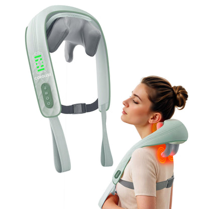 Snailax Neck Massager for Pain Relief Deep Tissue, Neck Massage with Heat, Cordless Massager for Back and Shoulder Pain, Deep Kneading Back Massager, Gift for Mom Dad