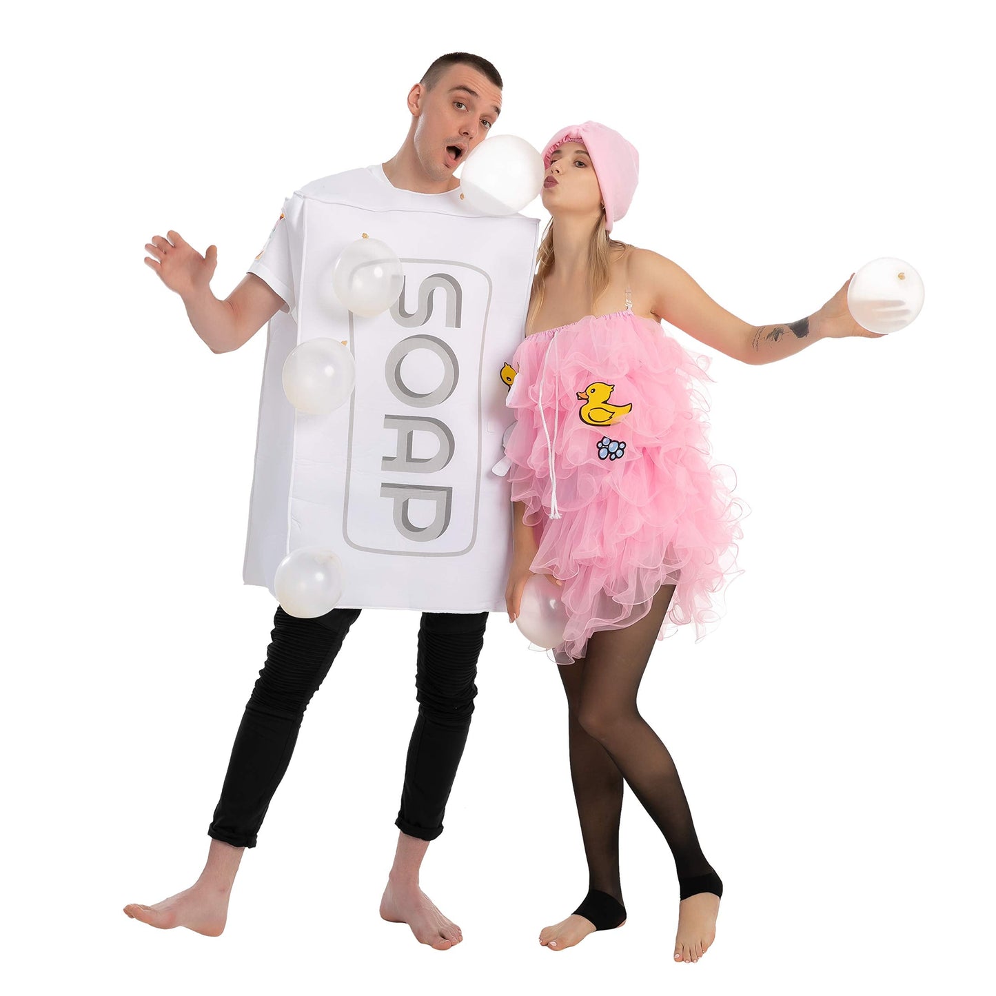 Spooktacular Creations Loofah and Soap Costume, Halloween Couples Costume for Adult for Halloween Cosplay Party