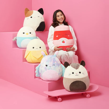 Squishmallows Original 16-Inch Julianne Grey and Purple Coffin - Official Jazwares Plush (Large)