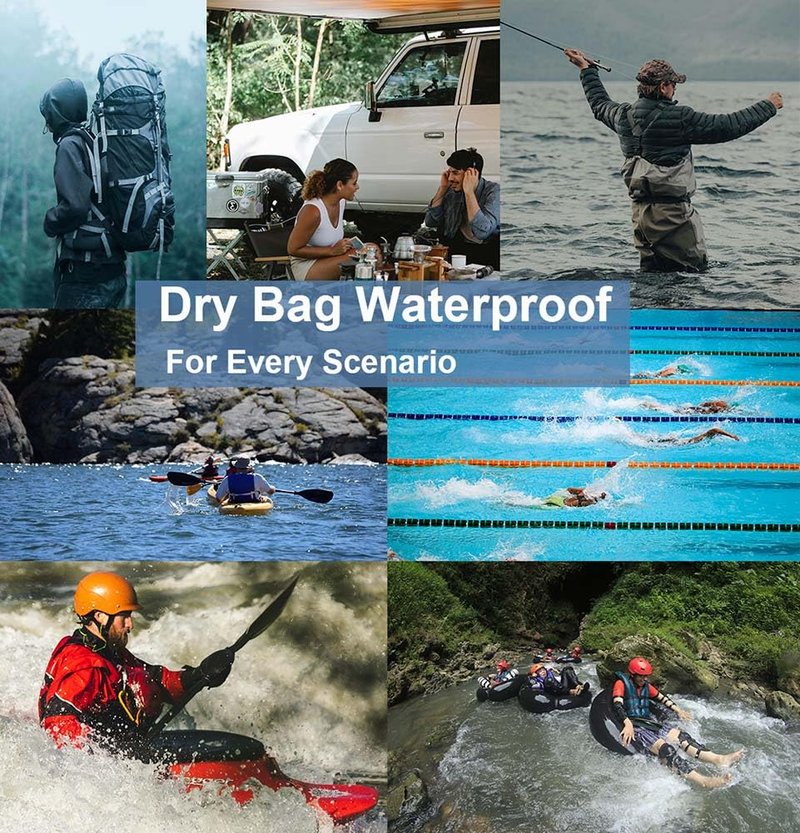Legnowit Dry Bag, 3 Pack/5 Pack Waterproof Lightweight Small & Large Dry Sacks for Outdoor Camping, Backpacking, Kayaking, Boating, Travel and More
