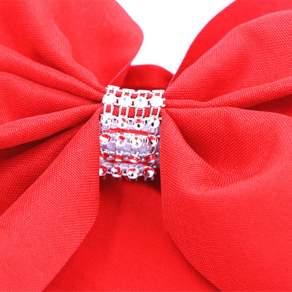 Fvstar 10pcs Red Chair Sashes Elastic Spandex Wedding Chair Bows Decorative Party Elegant Chairs Ribbons Tie Bands for Birthday Baby Shower Event Trade Show Decorations