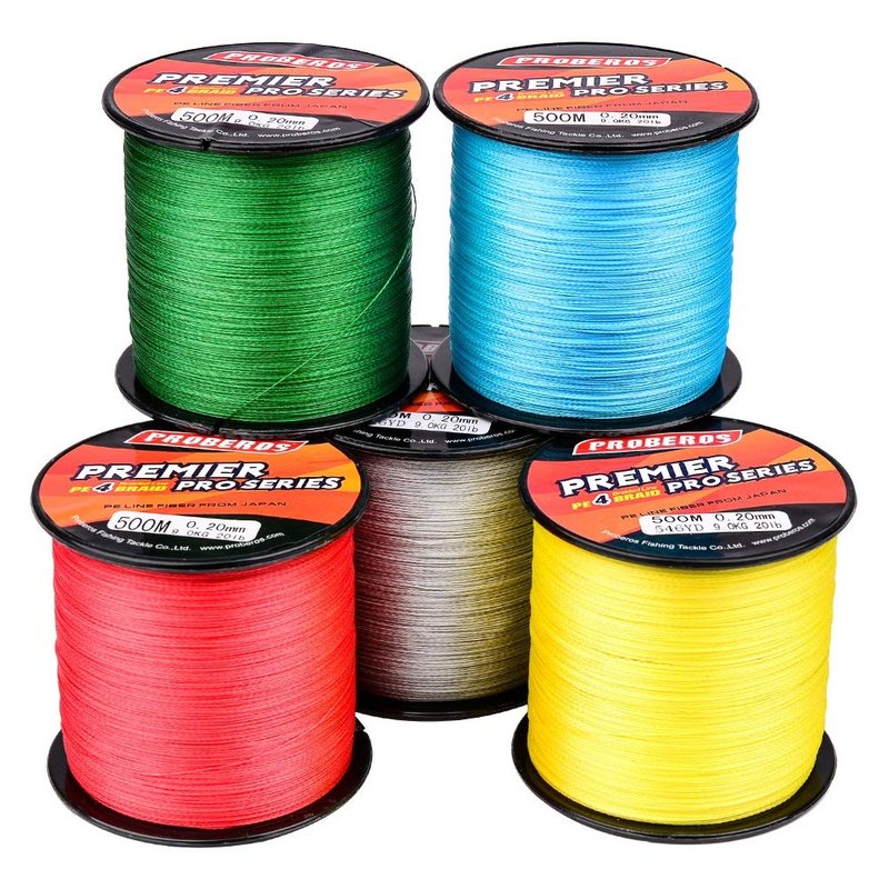BAIKALBASS Superpower Braided Fishing Line 4 Strands Strong Multifilament PE Braid Wire for Saltwater 328Yard/300M 8LB Blue