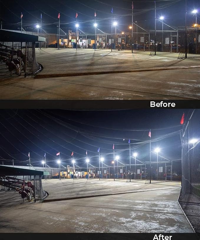 ledmo 300W LED Parking Lot Light Slip Fitter Mount 36000LM 5000K Outdoor Commercial Area Lighting with Dusk to Dawn Photocell, Easy Installation IP65 Waterproof Shoebox Light for Street, Yard