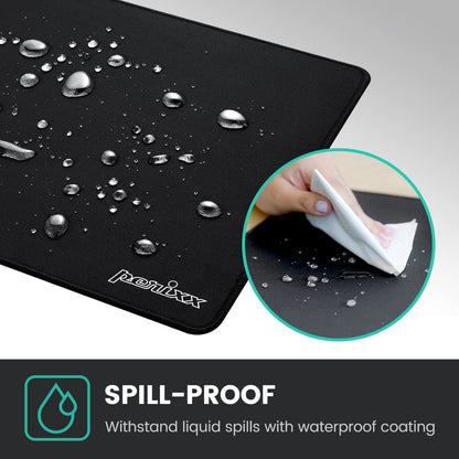 perixx DX-1000XXL Waterproof Gaming Mouse Mat, Non-Slip Rubber Base Design for Laser Optical Mouse, Size XXL