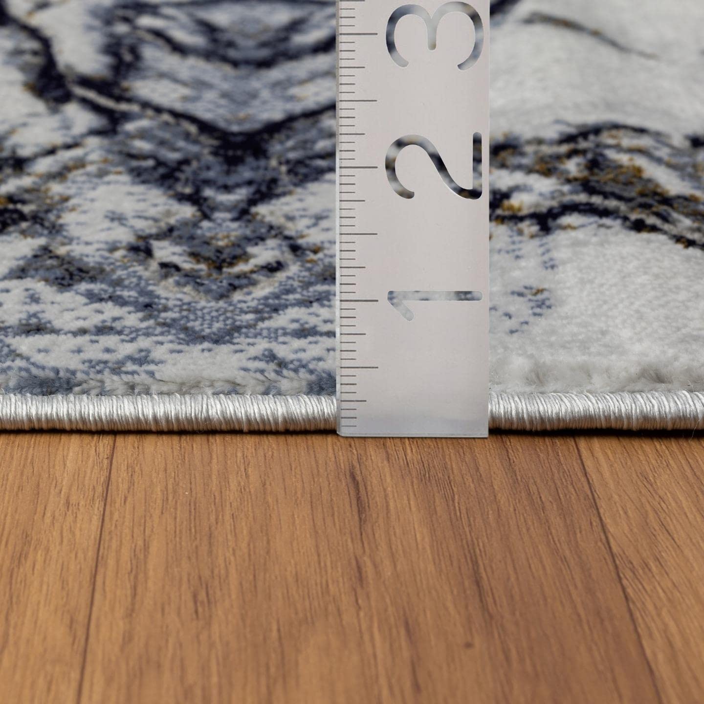LUXE WEAVERS Marble Effect Abstract Blue 5x7 Area Rug