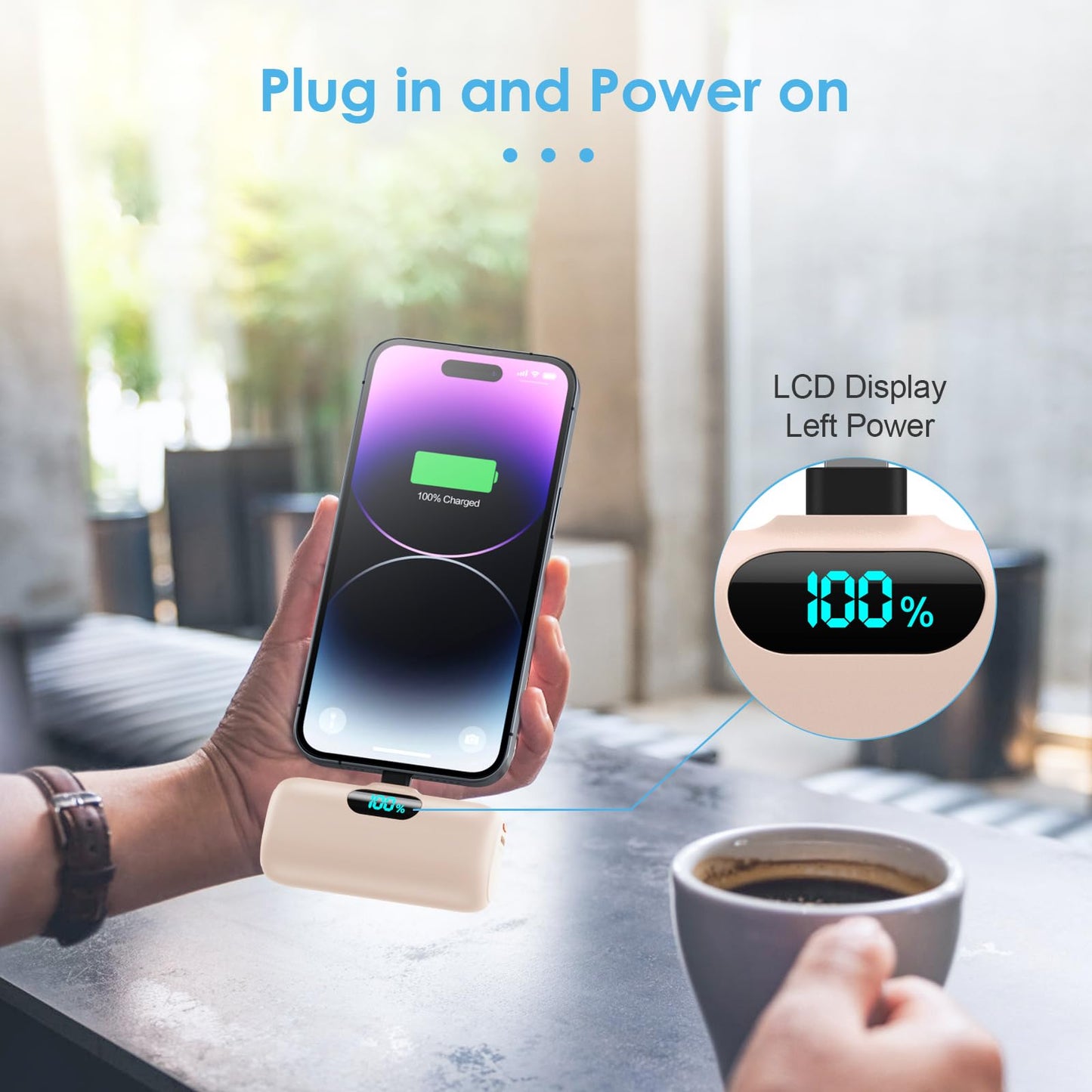 Small Portable Charger for iPhone,Upgraded 5000mAh PD Fast Charging Power Bank,Mini Battery Pack Backup Charger Compatible with iPhone 14/14 Pro Max/13/13 Pro/12 Pro/11/XS/XR/X/8/7/6 etc-Black