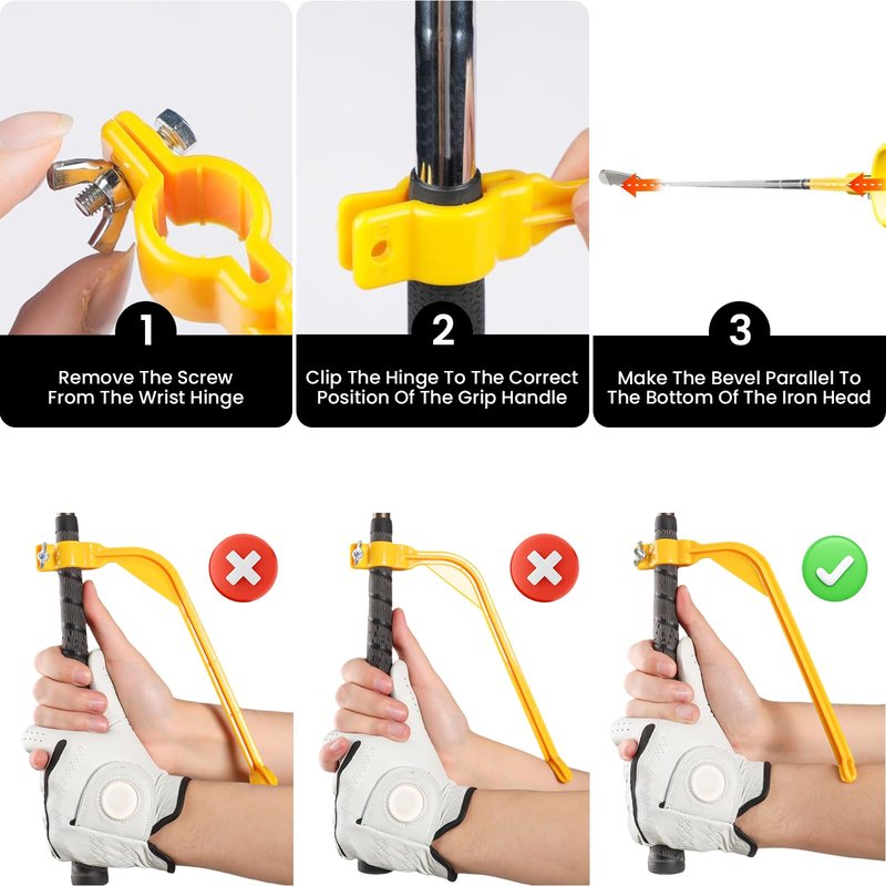 Amy Sport Golf Swing Training Aid Wrist Hinge Adjustable Arm Band with Hanger Ball Connection Band for Correction, Men Women Ball Between Arms Practice Tool (4 Pack Blue)