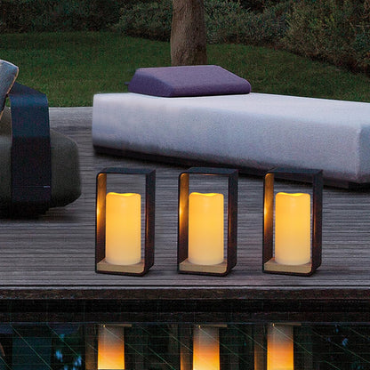 xiangpeng Flickering Flameless LED Candles with 10-Key Remote & Timer, Waterproof Outdoor Indoor f Battery Operated Candles for Home/Wedding/Festival Décor Set of 2 (D3 x H5.5) Ivory